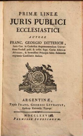 Primae lineae iuris publici ecclesiastici