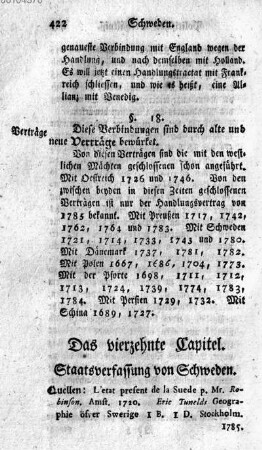 Das vierzehnte Capitel. Staatsverfassung von Schweden
