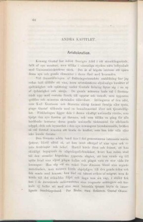 Andra Kapitlet. Aristokratien.
