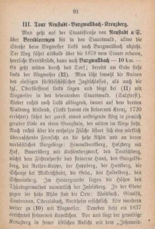 III. Tour Neustadt-Burgwallbach-Kreuzberg