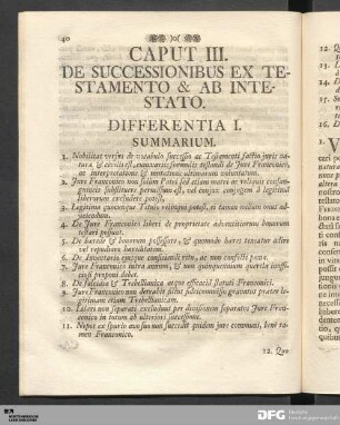 Caput III. De Successionibus Ex Testamento & Ab Intestato.