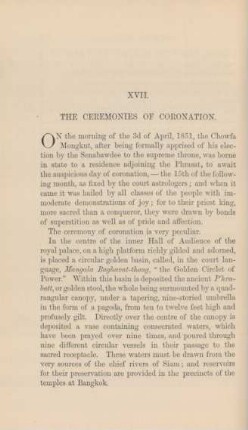 XVII. The ceremonies of coronation