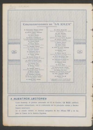 Colaboradores de "La Raza"