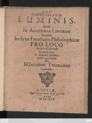 Contemplatio Luminis