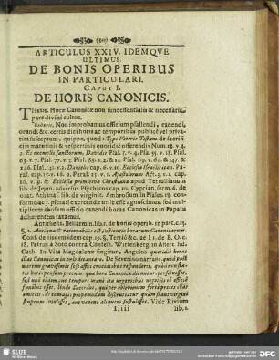 Articulus XXIV. Idemque Ultimus. De Bonis Operibus In Particulari