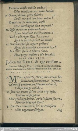 Psalmus XLIII. Judica me Deus, & age caussam