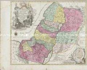 Terra Sancta sive Palaestina. Mit einer Nebenkarte: Israelitarum ex Aegypto in promissam terram Canaan Peregrinatio et Mansiones per deserta, 40 ann. spatio confectae