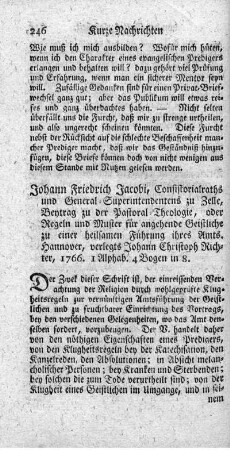 Beytrag zur Pastoral-Theologie.