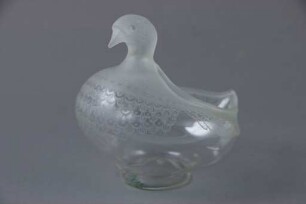 Glasschale in Form eines Vogels