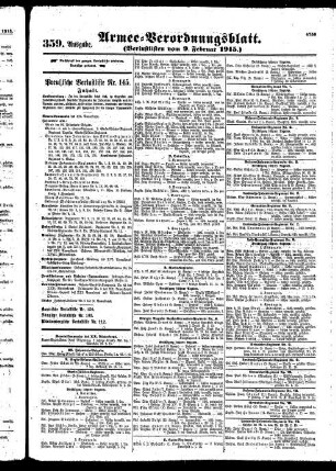 359.Ausgabe. Dienstag, 9. Februar 1915