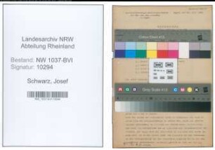Entnazifizierung Josef Schwarz , geb. 20.03.1911 (Polizeibeamter)