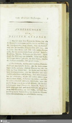 Anmerkungen zum Dritten Gesange
