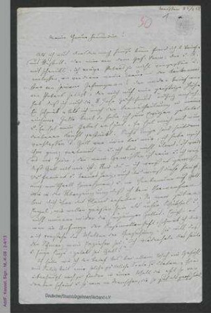 Brief von Louise Otto-Peters an eine Freundin