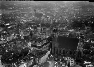 Magdeburg, Johanniskirche und Rathaus (Blick Richtung NNW)