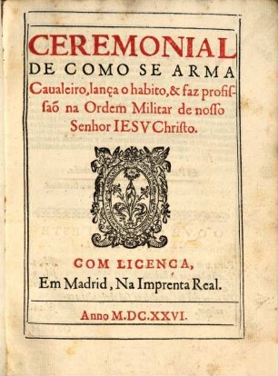 Ceremonial de como se arma Cavaleira lança o habito ...