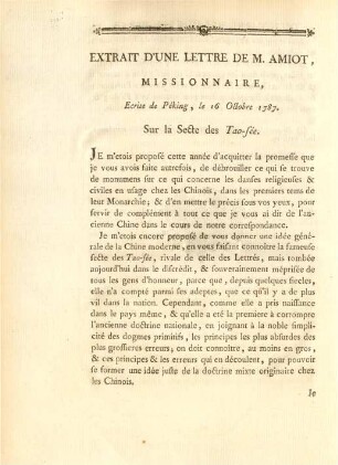 Extraits de diverses lettres