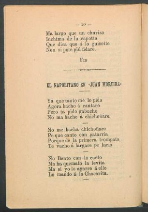 El napolitano en "Juan Moreira"