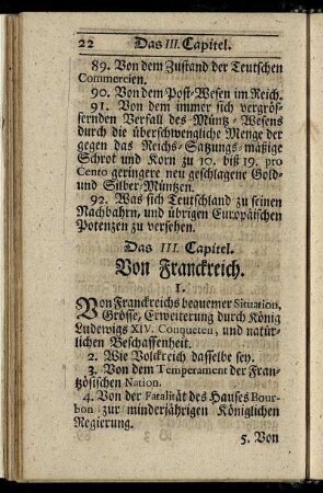 Das III. Capitel. Von Franckreich.
