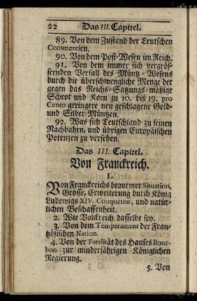 Das III. Capitel. Von Franckreich.