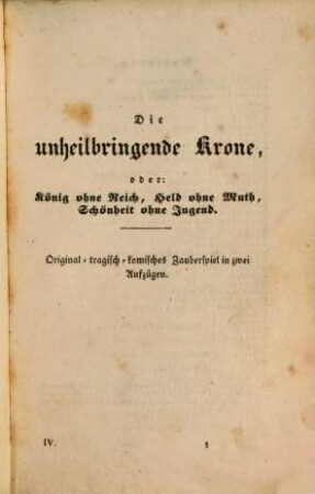 Ferdinand Raimund's sämmtliche dramatische und poetische Werke. Th. 4