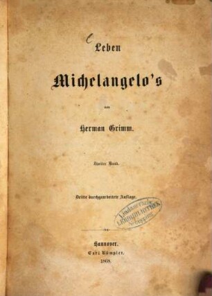 Leben Michelangelo's, 2