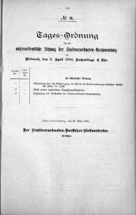 Tages-Ordnung, 03. April 1901