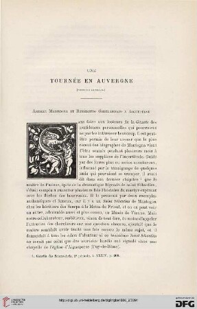 2. Pér. 34.1886: Une tournée en Auvergne, 1, Andrea Mantegna et Benedetto Ghirlandajo à Aigueperse