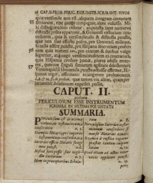 Caput II. probans Periculosum Esse Instrumentum Scribere in Ultima Voluntate.