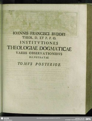 … Variis Observationibus Illustratae. Tomus Posterior