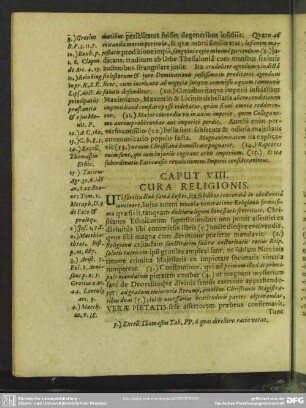 Caput VIII. Cura Religionis