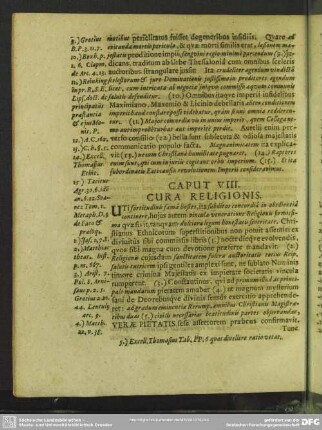 Caput VIII. Cura Religionis