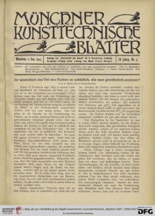 4: Ist tatsächlich das Oel den Farben so schädlich, wie man gewöhnlich annimmt?