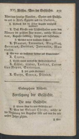 Siebenzehnter Abschnitt. Fortsetzung der Geschichte.