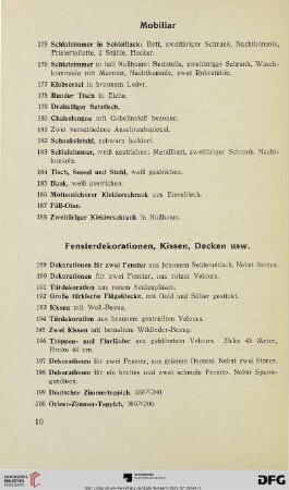 Mobiliar (Nr. 175-188)