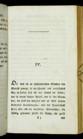 IV. [Unaufhörliche Wirksamkeit der Natur]