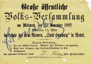 Große öffentliche Volks-Versammlung
