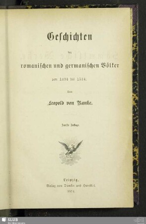 33/34: Geschichten der romanischen und germanischen Völker von 1494 bis 1514