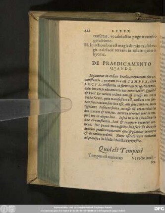 De Praedicamento Quando.