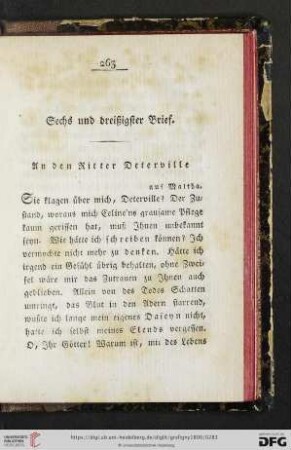 Sechs und dreißigster Brief