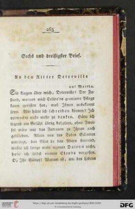 Sechs und dreißigster Brief