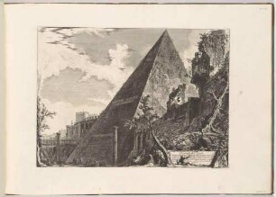 Piramide di C. Cestio (Pyramide des Gaius Cestius), aus der Folge "Vedute di Roma"