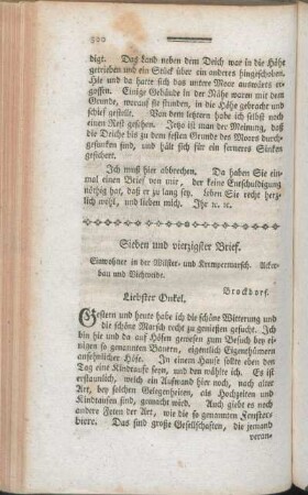 Sieben und vierzigster Brief.