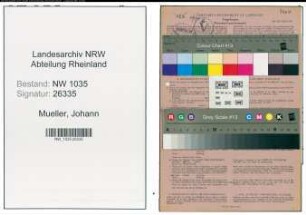 Entnazifizierung Johann Mueller , geb. 06.08.1891 (Maschinist)