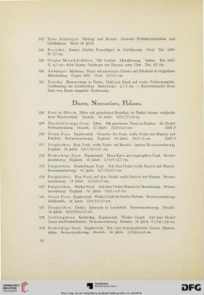 Dosen, Necessaires, Flakons (Nr. 228-292)