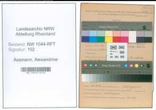 Entnazifizierung Alexandrine Assmann , geb. 14.06.1902 ()
