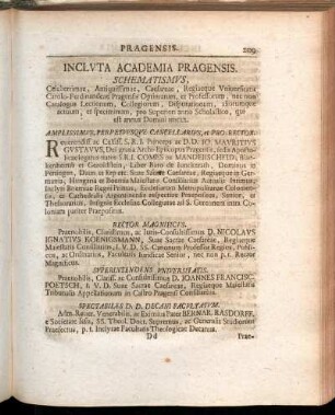 Incluta Academia Pragensis.