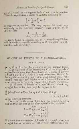 Moment of inertia of a quadrilateral.