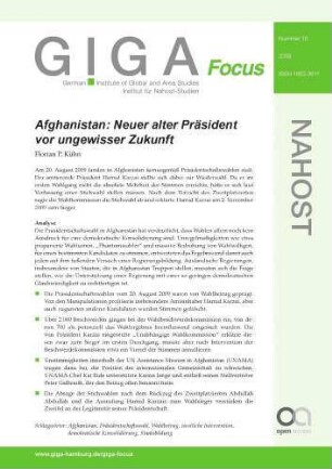 Afghanistan: neuer alter Präsident vor ungewisser Zukunft