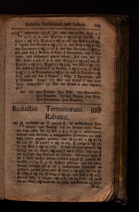 Reductio Terminnorum und Rabatto.