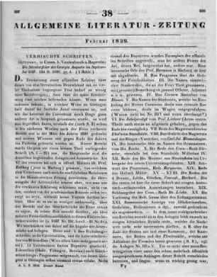 Rettberg, F. W.: Die Saecular-Feier der Georgia Augusta im September 1837. Göttingen: Vandenhoeck & Ruprecht 1838